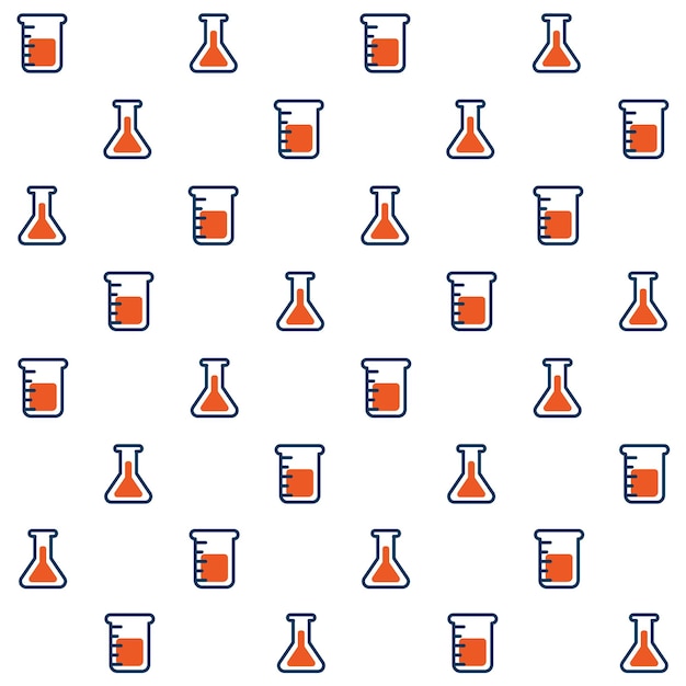 Vecteur modèle sans couture de vecteur de science de chimie