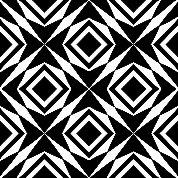 modèle sans couture vectoriel noir et blanc
