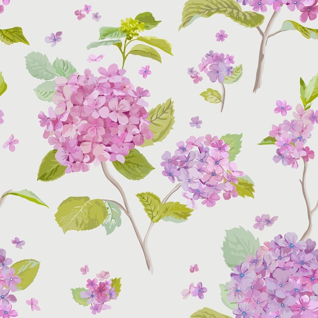 Modèle Sans Couture Vintage Floral Lilas