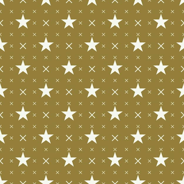 Modèle sans fin de vecteur festif créé avec des étoiles pentagonales, composition sans couture. La texture continue peut être utilisée comme fond de site Web étoilé et comme papier d'emballage sur le thème des vacances.