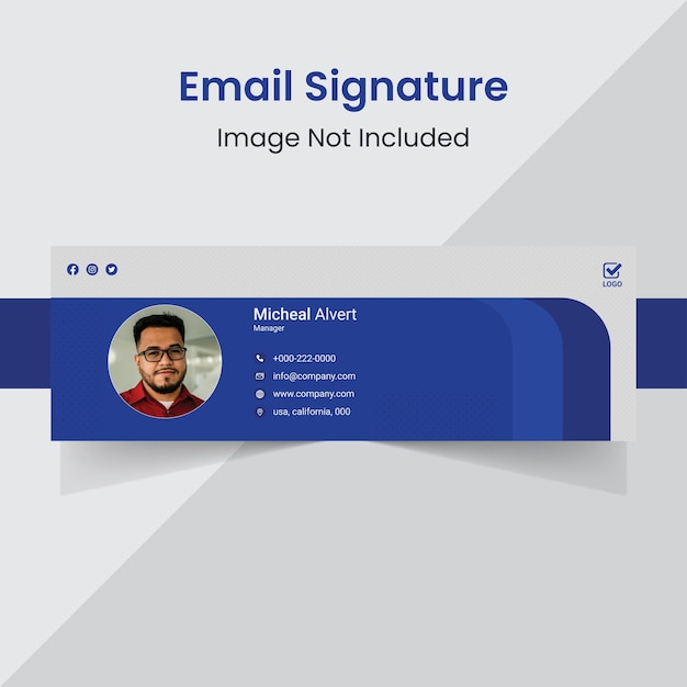 Modèle de signature de courrier électronique d'entreprise moderne