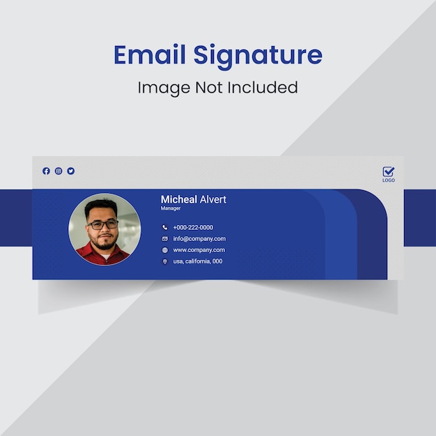 Modèle De Signature De Courrier électronique D'entreprise Moderne