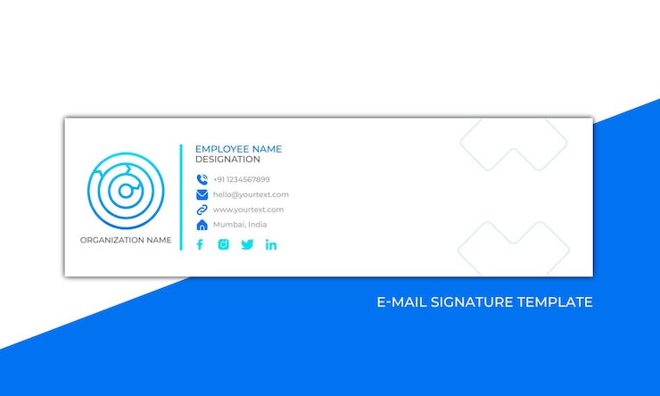 Vecteur modèle de signature d'e-mail 04