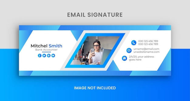 Modèle De Signature D'e-mail D'entreprise Ou Modèle De Pied De Page D'e-mail