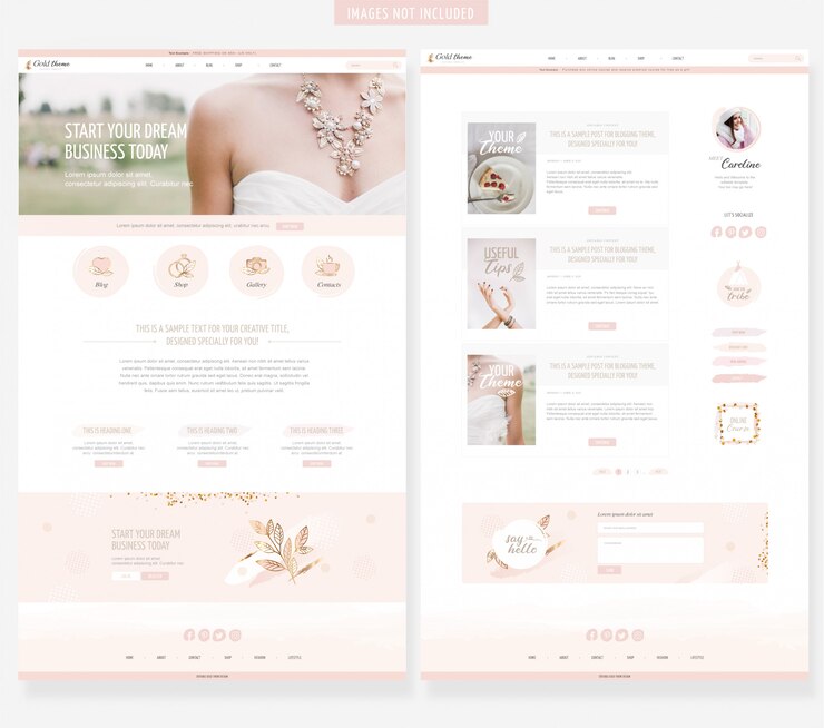 Modèle de site Web féminin