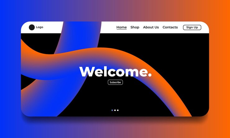 Vecteur modèle de site web moderne pour la page de destination ou les applications de sites web