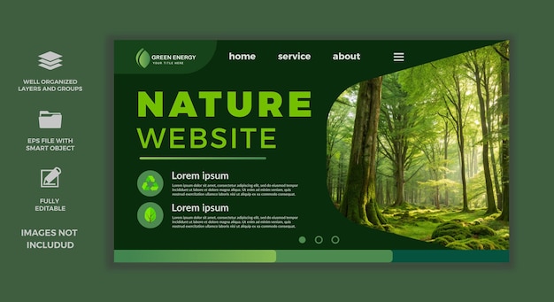 Modèle de site Web sur la nature