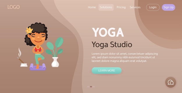 Modèle de site Web de yoga