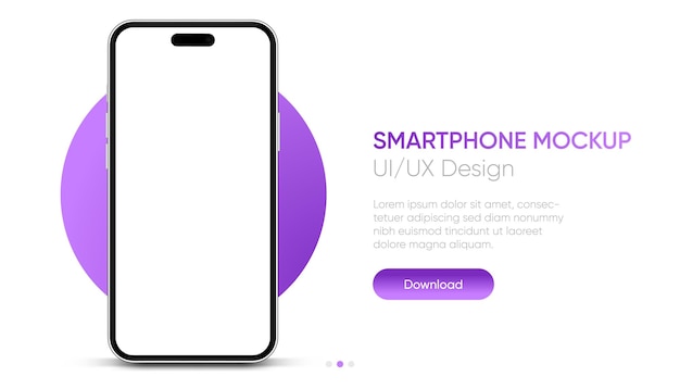 Modèle de smartphone 3D de haute qualité avec différents angles et arrière-plan isolé pour afficher l'application mobile
