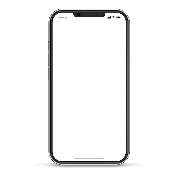 Modèle de smartphone 3D de haute qualité avec différents angles et arrière-plan isolé pour afficher l'application mobile