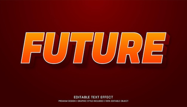 modèle de style d'autocollant à effet de texte 3D modifiable