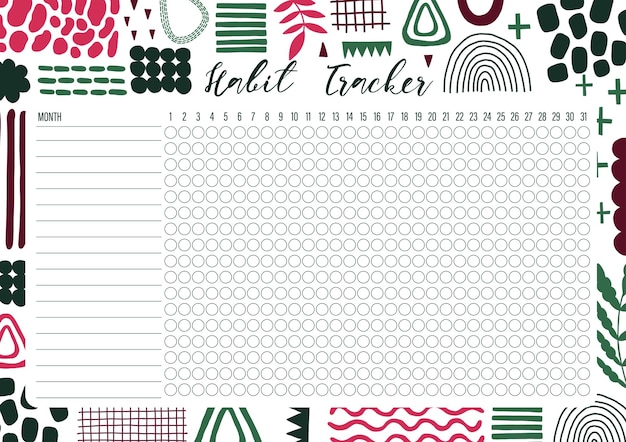 Habit Tracker imprimable Tableau des habitudes quotidiennes, suivi