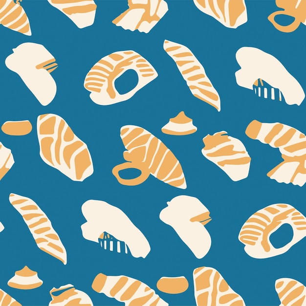 Modèle de sushi de cuisine japonaise Illustration vectorielle minimaliste de sushi