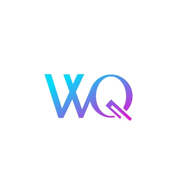 Le modèle de symbole d'identité du logo de la lettre WQW