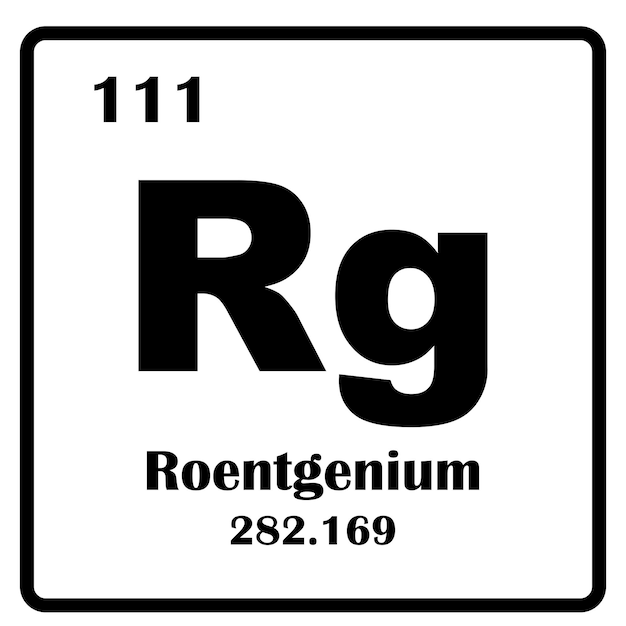 Vecteur modèle de symbole d'illustration vectorielle de l'icône chimique de roentgenium