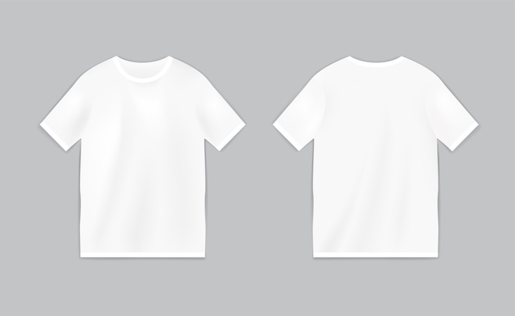 Vecteur modèle de t-shirt à manches courtes