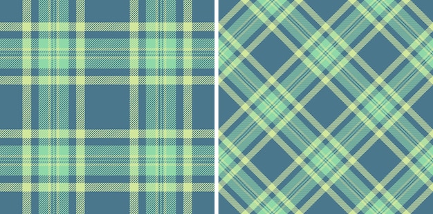 Modèle de tartan à carreaux à fond sans couture avec un vecteur de texture de tissu textile Set dans les couleurs de la nature Inspiration de style pour les femmes