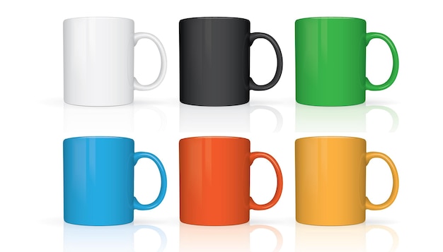 Modèle de tasse réaliste Facile à changer les couleurs