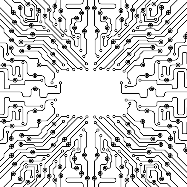 Vecteur modèle de technologie de carte de circuit imprimé vectoriel abstrait pour le fond