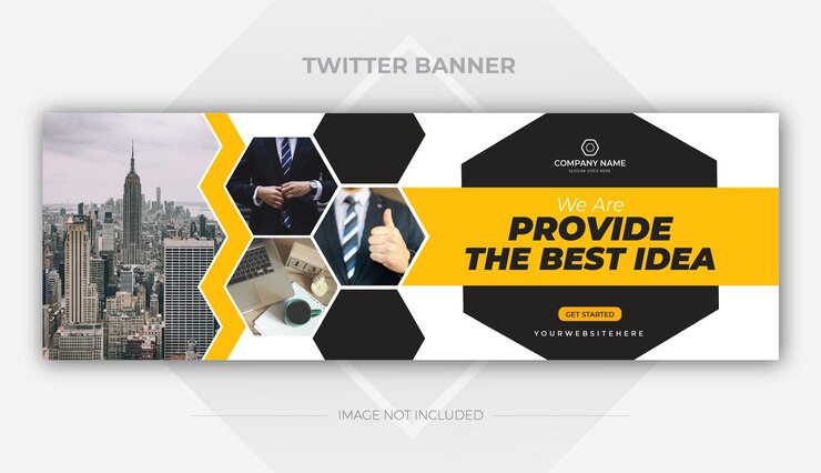 Vecteur modèle d'en-tête et de bannière de couverture twitter d'entreprise