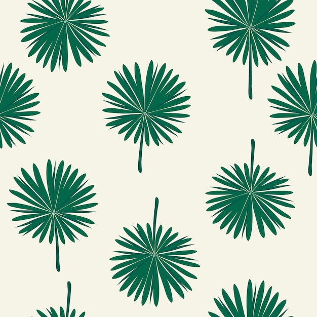 Modèle Tropical Sans Couture Avec Des Feuilles De Palmier. Design D'été Lumineux Sur Fond Pour L'impression Sur Tissu, Papier Peint Et Papier. Illustration Vectorielle