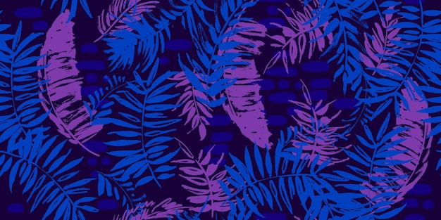 Modèle Tropical Sans Couture Avec Des Feuilles De Palmier