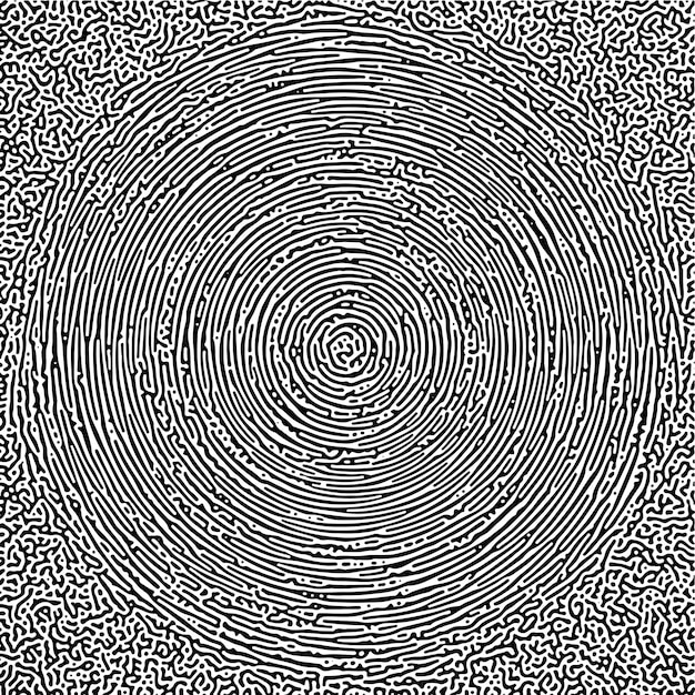 Modèle de Turing multi-échelle symétrique cyclique. Texture monochrome. Fond de vecteur abstrait moderne cool le plus tendance. Minimalisme et impression d'art minimal. Affiches et couvertures.