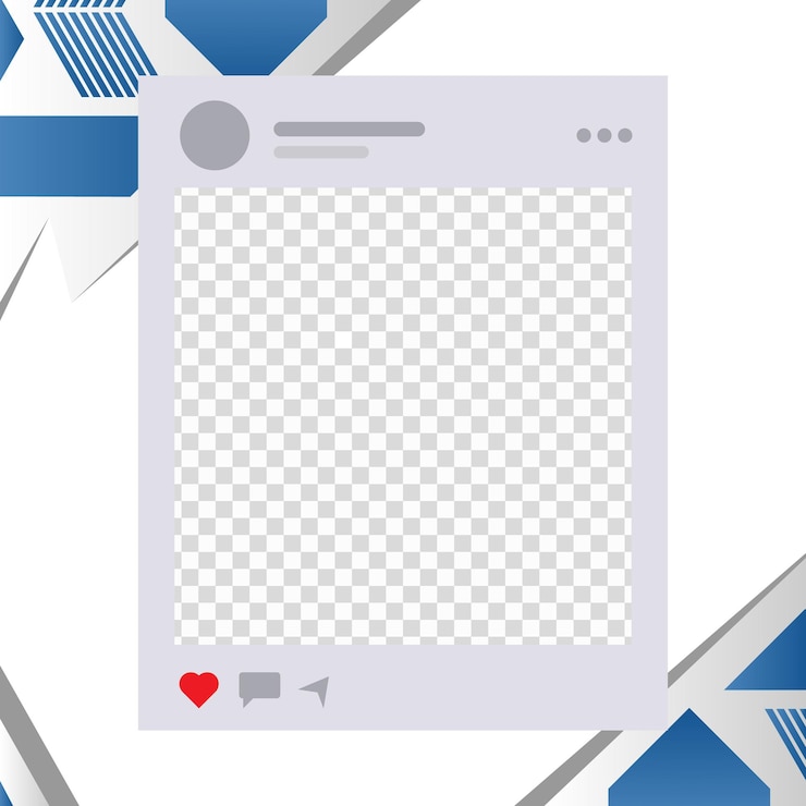 Vecteur modèle twibbon avec un design géométrique moderne