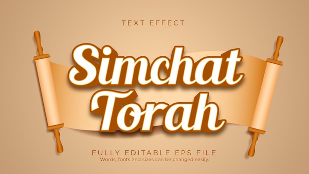 Modèle De Type De Police D'effet De Texte De Bible De Défilement De Simhat Torah