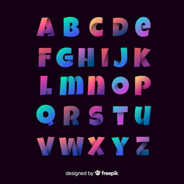 Modèle De Typographie Dégradé Coloré