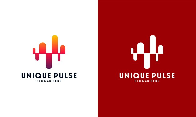 Modèle Unique De Logo D'impulsion Conçoit L'illustration Vectorielle