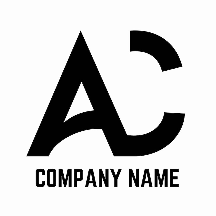 Vecteur un modèle de vecteur c alphabet lettres initiales ac lettres monogramme icône illustration du logo