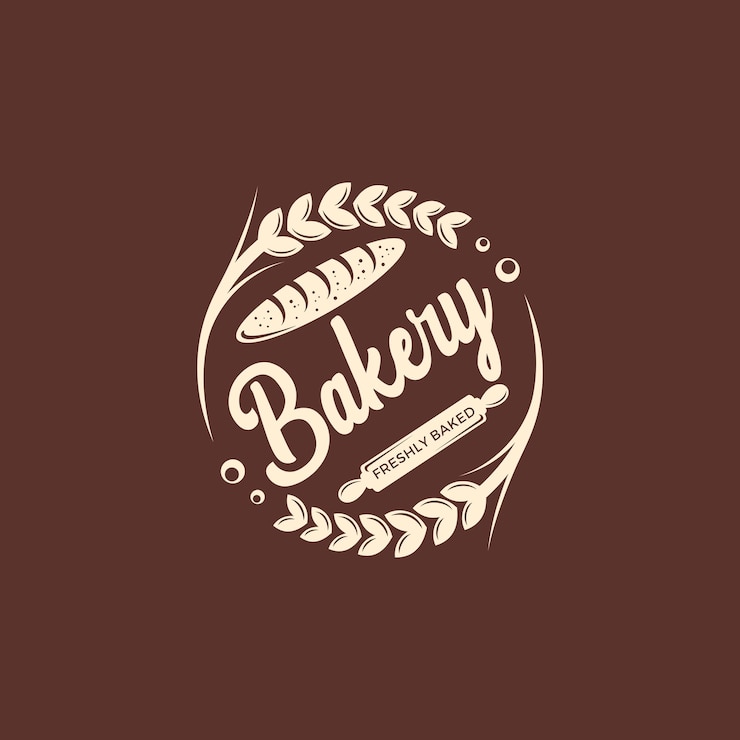 Vecteur modèle de vecteur de badges de logo de boulangerie rétro vintage
