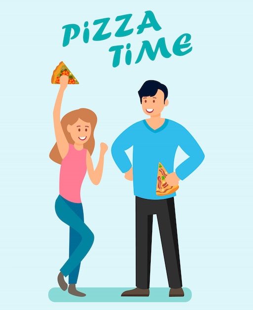 Modèle De Vecteur De Brochure Pizza Time Publicité