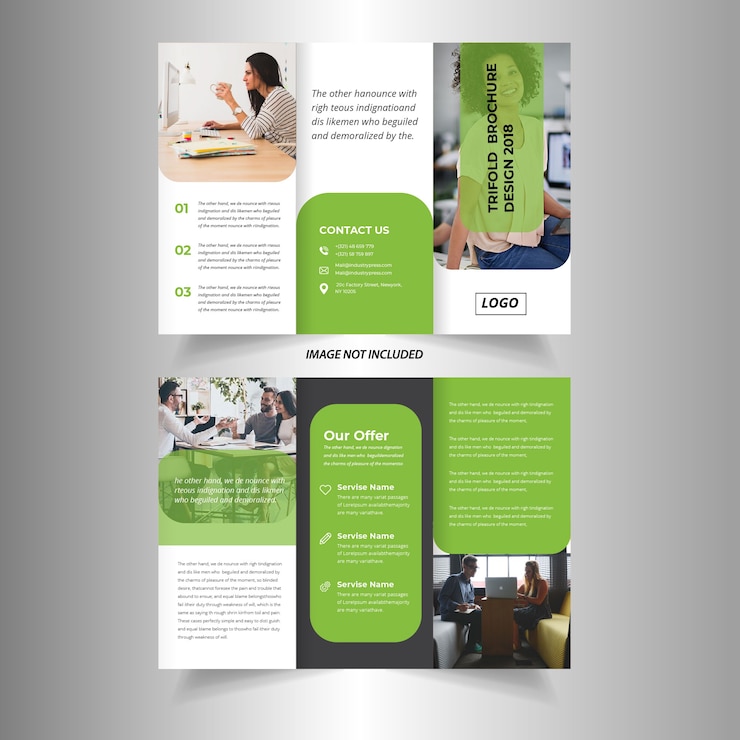 Vecteur modèle de vecteur de brochure tri fold