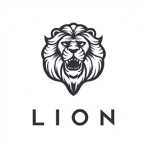 Modèle De Vecteur En Colère Lion Design Logo