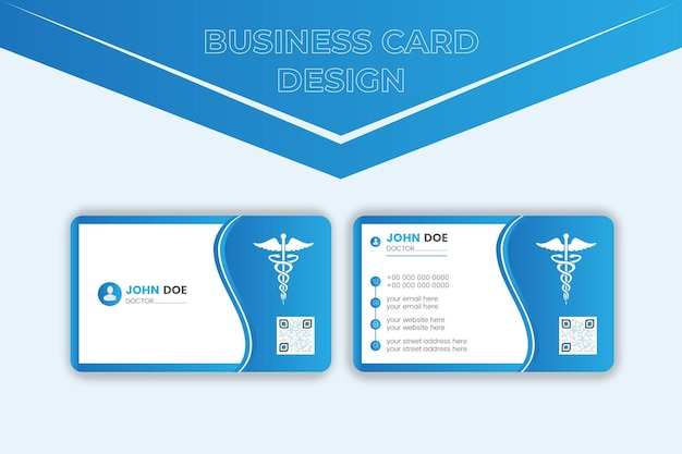 Modèle de vecteur de conception de carte de visite médicale professionnelle