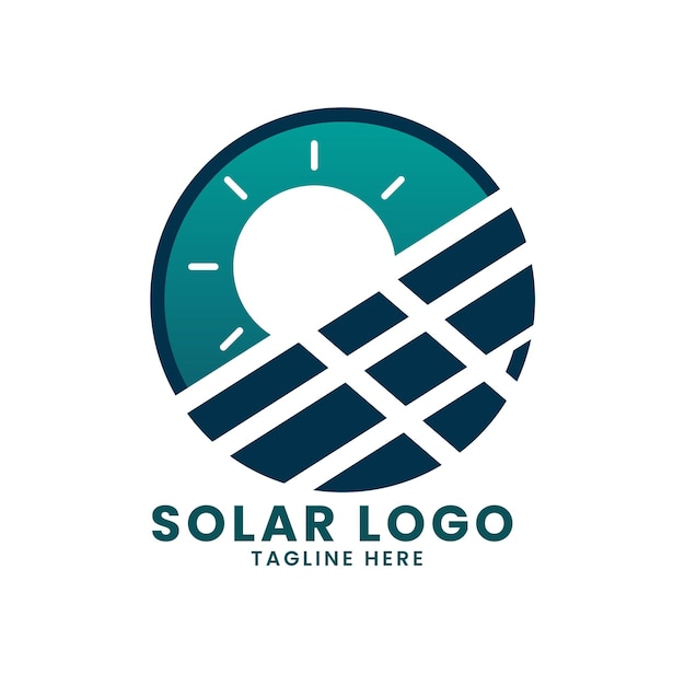 Vecteur modèle de vecteur de conception du logo de l'énergie solaire verte