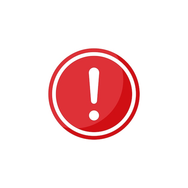 modèle de vecteur de conception d'icône de signe d'attention d'exclamation