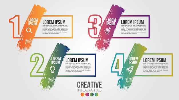 Vecteur modèle de vecteur de conception infographie moderne chronologie pour les entreprises avec des étapes ou des options illustrent