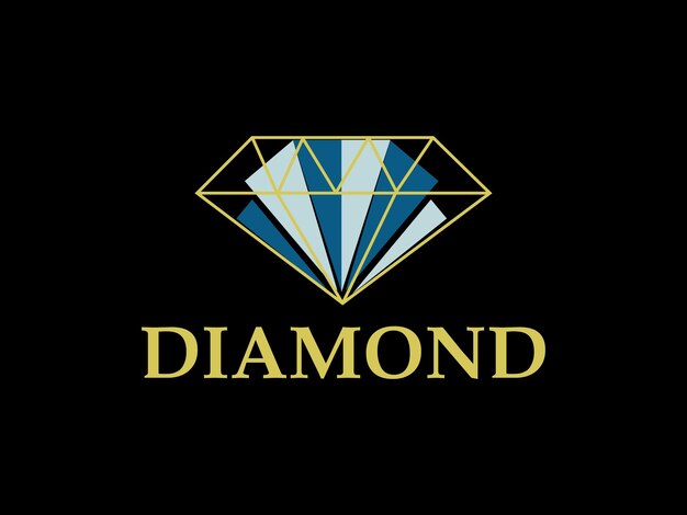 Vecteur modèle de vecteur de conception de logo de bijoux en diamant élégant