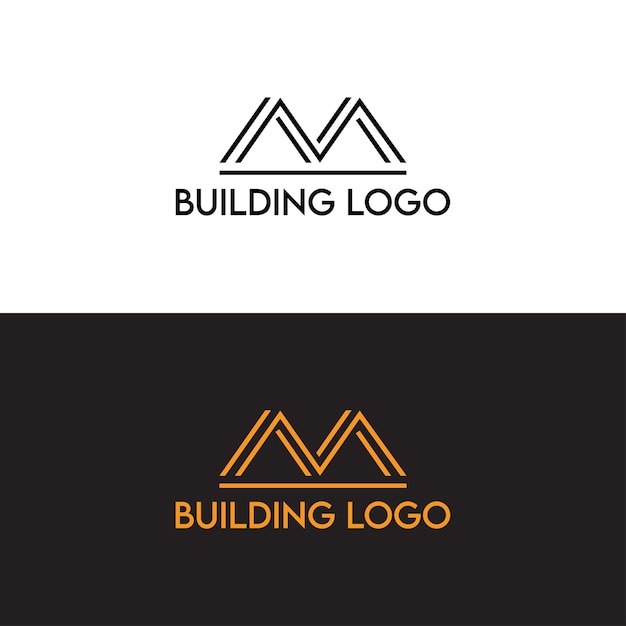 Modèle de vecteur de conception de logo de construction