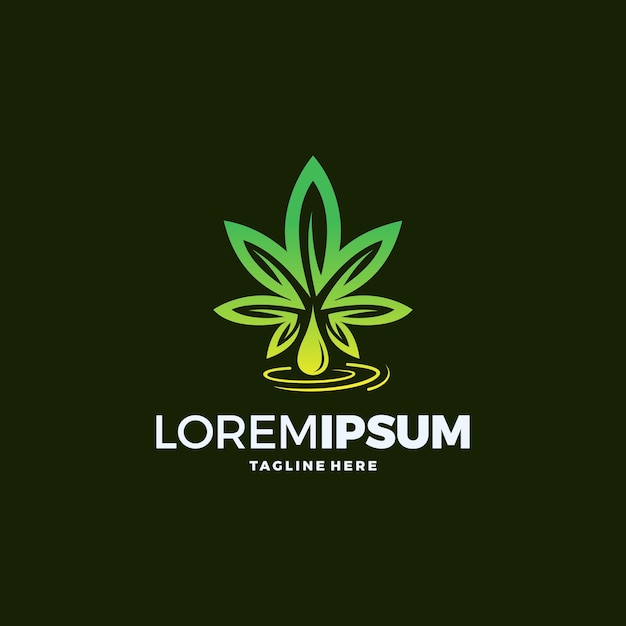 Modèle De Vecteur De Conception De Logo De Feuille De Cannabis