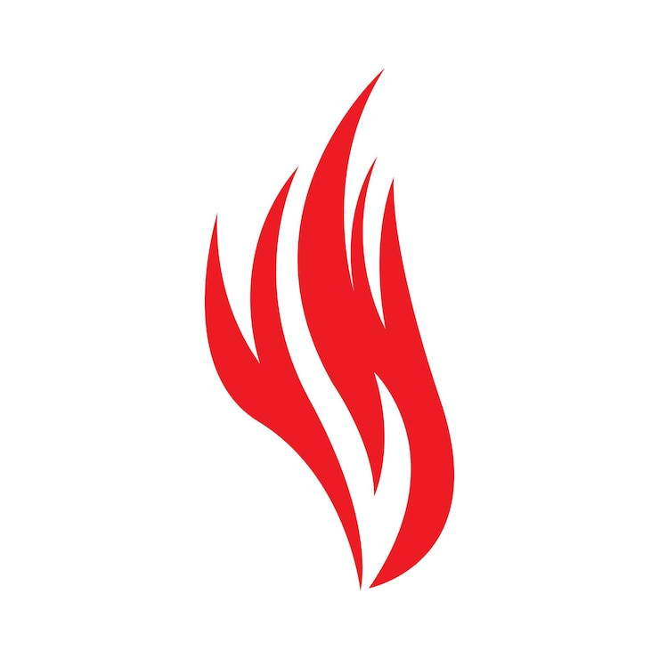 Vecteur modèle de vecteur de conception de logo de flamme de feu