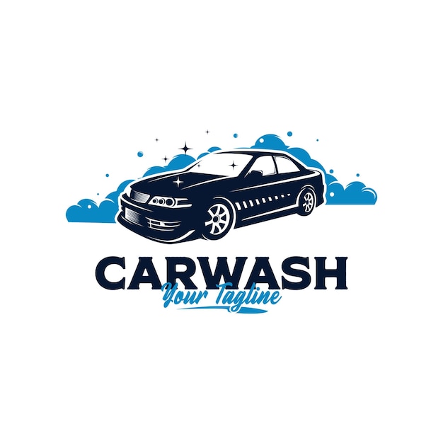 Modèle de vecteur de conception de logo de lavage de voiture