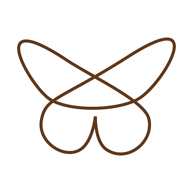 Modèle de vecteur de conception de logo papillon tendance