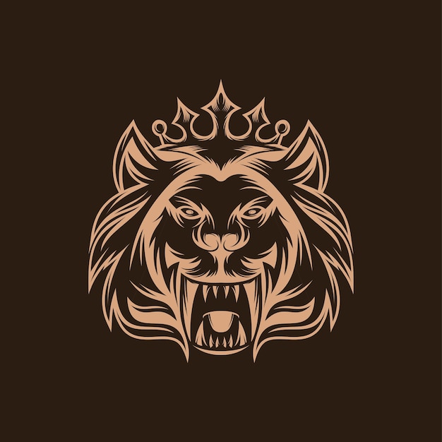 Modèle De Vecteur De Conception De Logo Roi Lion