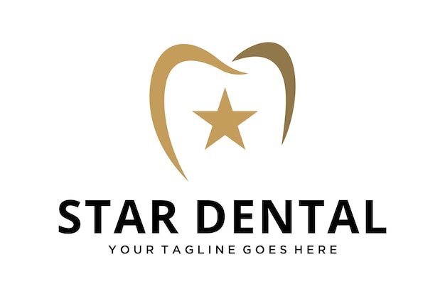Modèle de vecteur de conception de Logo de santé moderne créatif star Logotype de clinique dentaire