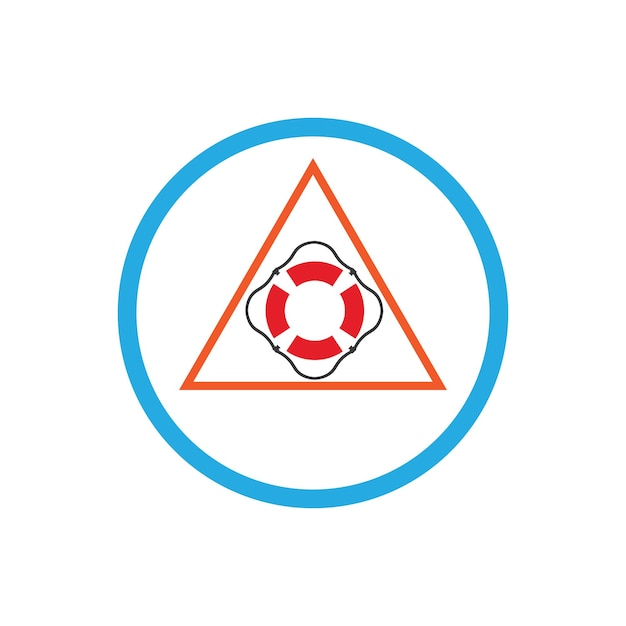 Modèle De Vecteur D'icône De Logo De Bouée De Sauvetage