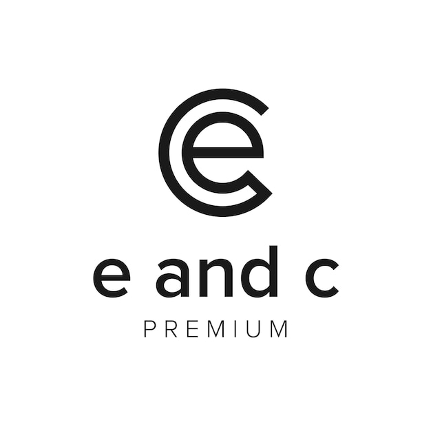 Modèle De Vecteur D'icône De Logo E Et C